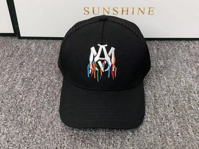 Boné Amiri Trucker AM Paint Drip Logo Preto