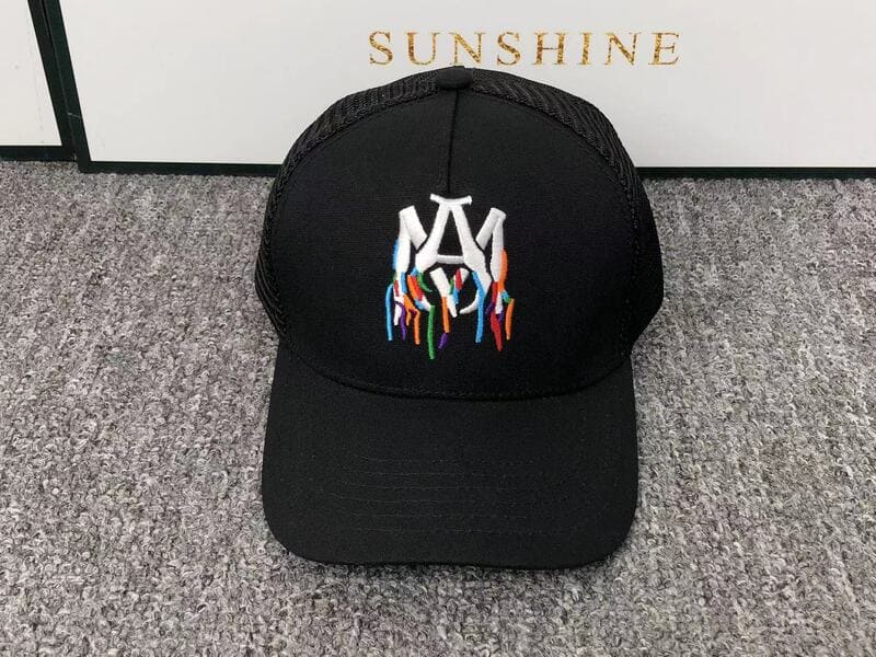 Boné Amiri Trucker AM Paint Drip Logo Preto