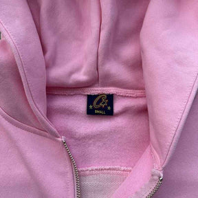 Jaqueta Corteiz Hybrid Knit Alcatraz Rosa