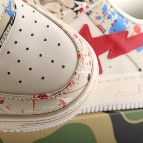 A Bathing Ape Bape Sta Paint Splatter Ivory