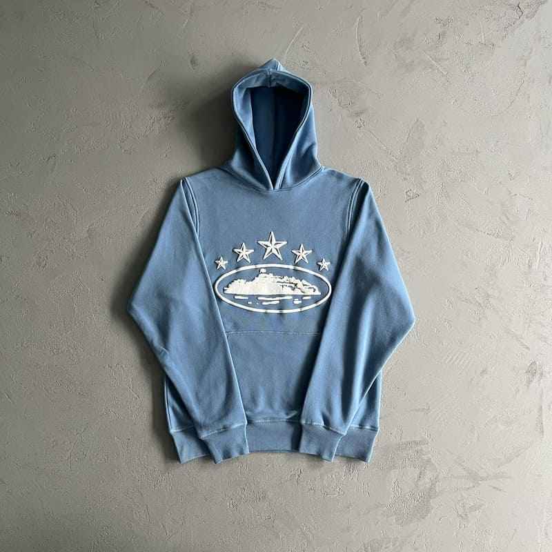 Conjunto Moletom Corteiz 5 Starz Alcatraz Azul