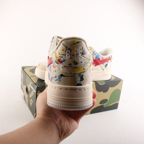 A Bathing Ape Bape Sta Paint Splatter Ivory