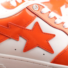 A Bathing Ape Bape Sta Patent Leather White Orange