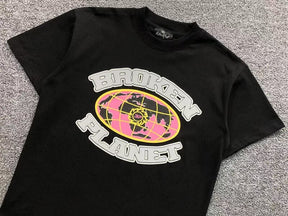Camiseta Broken Planet Grid Black