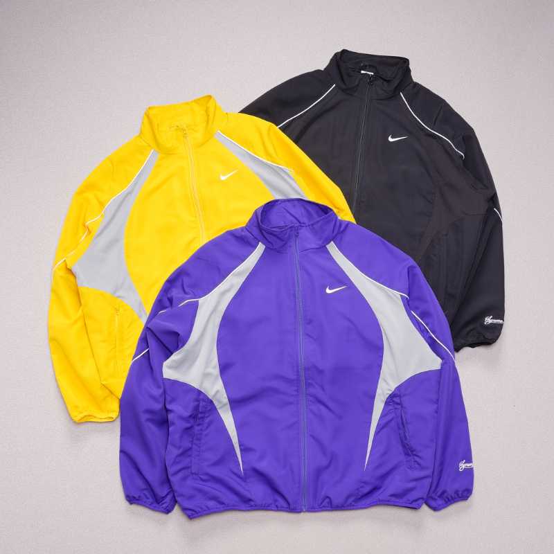 Conjunto Supreme x Nike Track Roxo