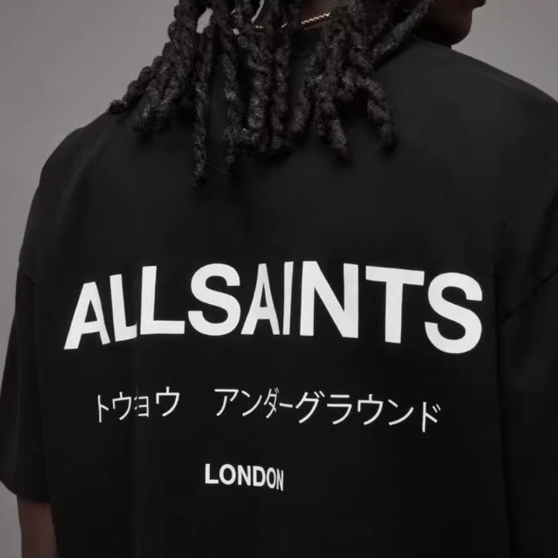 Camiseta All Saints "London" Oversized Preta