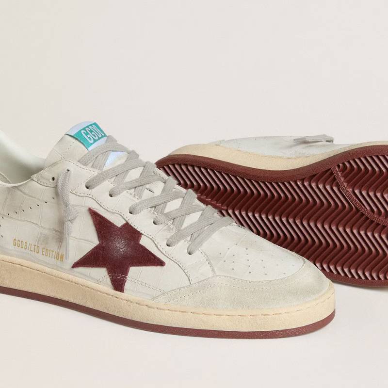 Golden Goose Ball Star 'Sneakers' White Star Red
