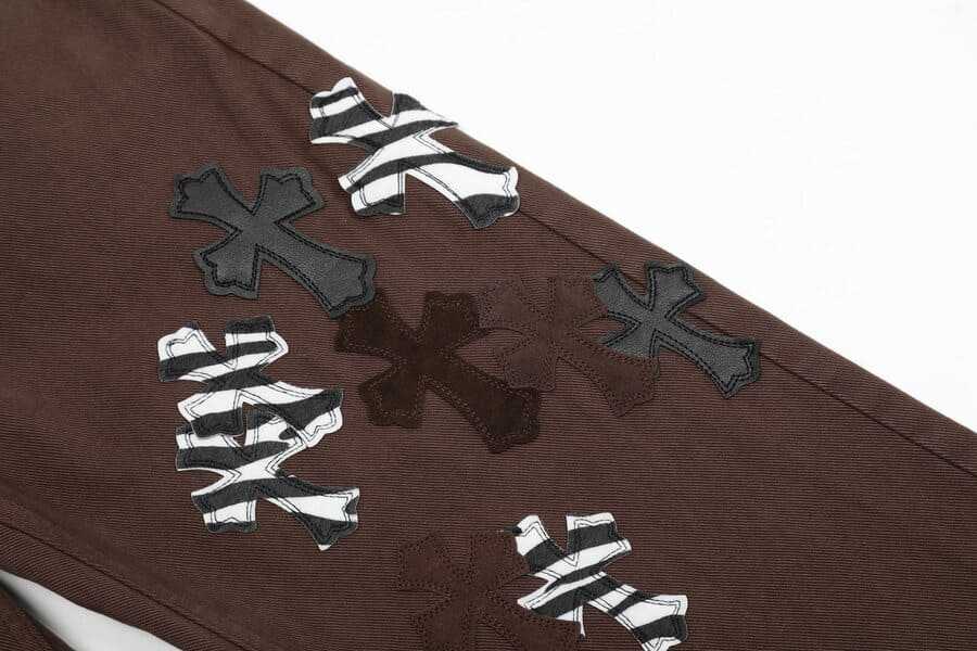 Calça Jeans Chrome Hearts Patches Cross Bown