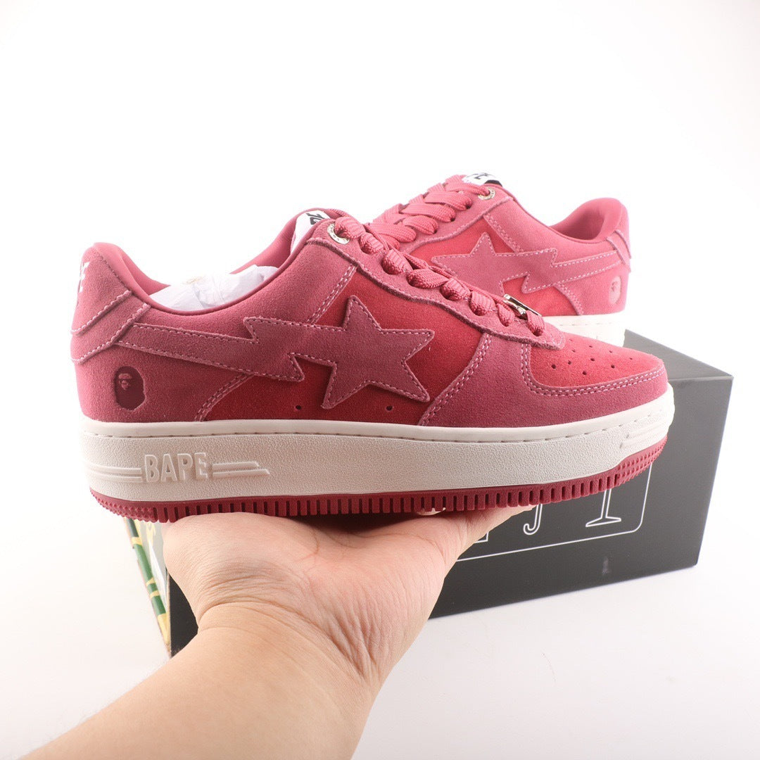 A Bathing Ape Bape Sta Pink Suede