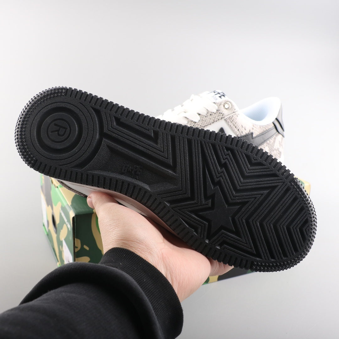 A Bathing Ape Bape Sta Low Serpentine White