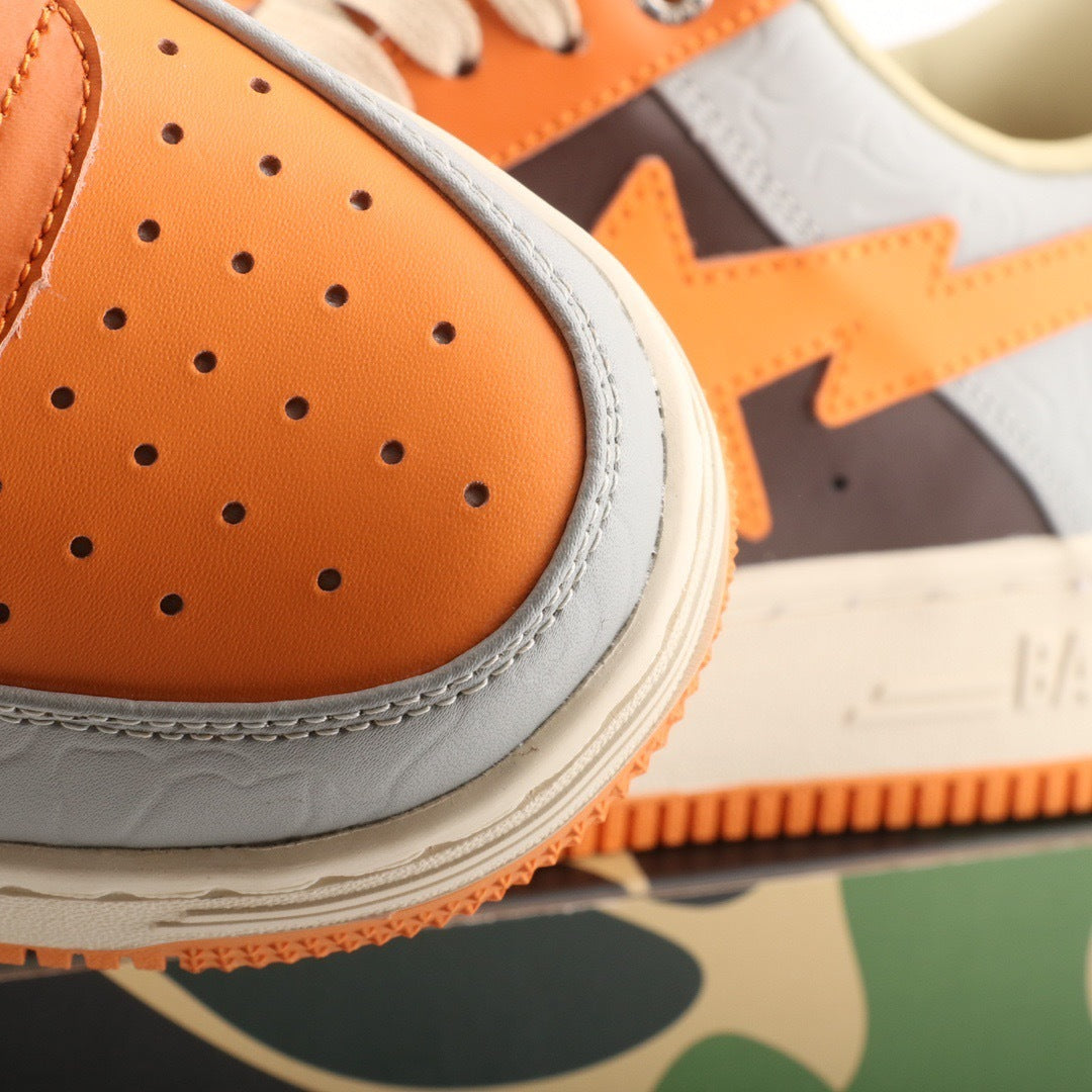 A Bathing Ape Bape Sta Grey Orange
