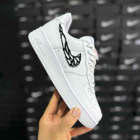 Nike Air Force 1 Liquid Metal Swoosh Black
