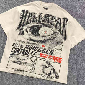Camiseta Hellstar Crewneck Vintage Cream