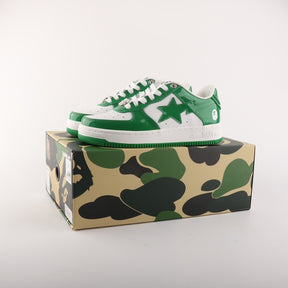 A Bathing Ape Bape Sta Patent Leather White Green