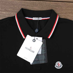 Camiseta Moncler Rib Polo Preta