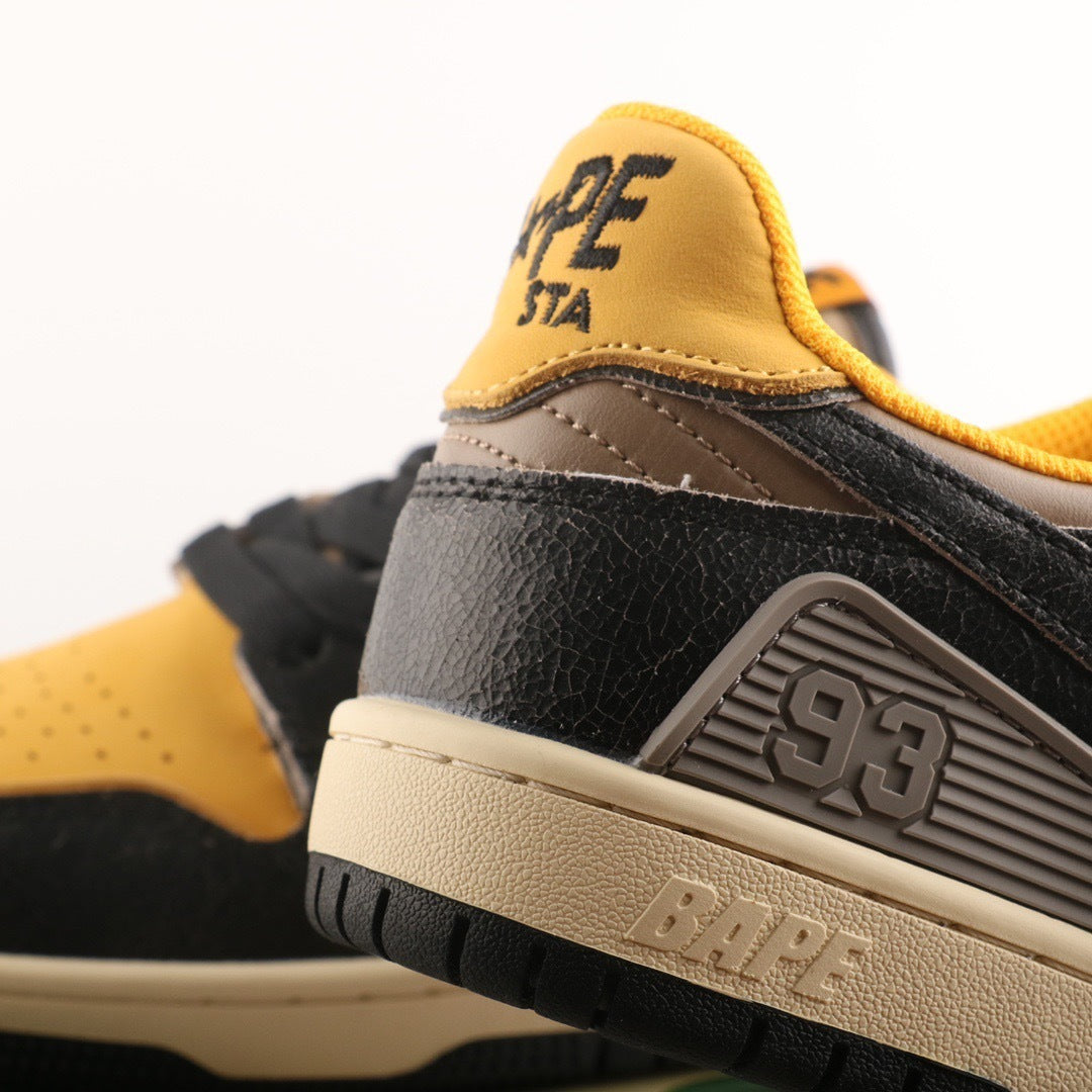 A Bathing Ape Bape SK8 Sta Vintage Black Yellow