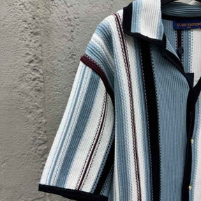 Conjunto Louis Vuitton Crochê Branco/Azul