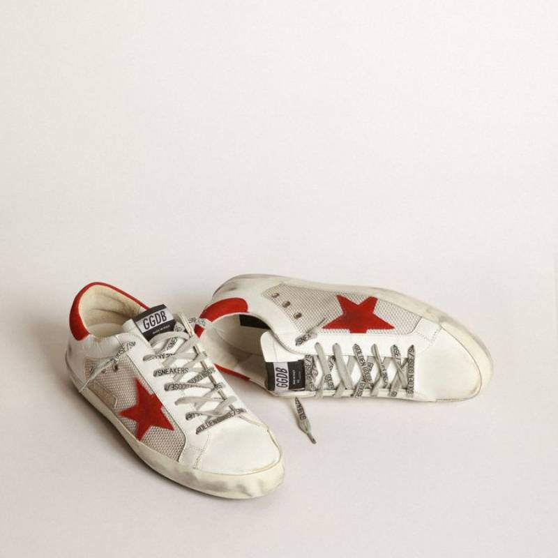 Golden Goose LTD Super-Star White Red Star