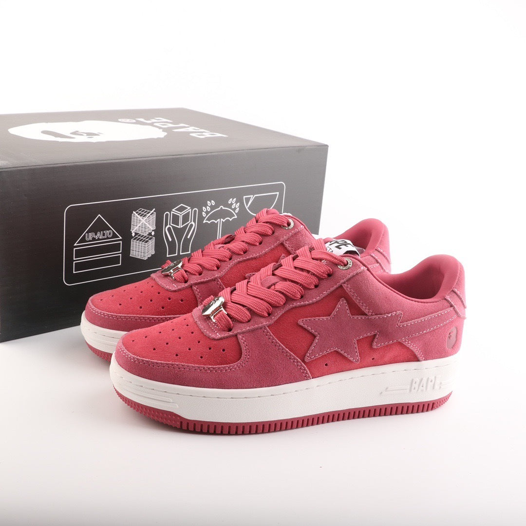 A Bathing Ape Bape Sta Pink Suede