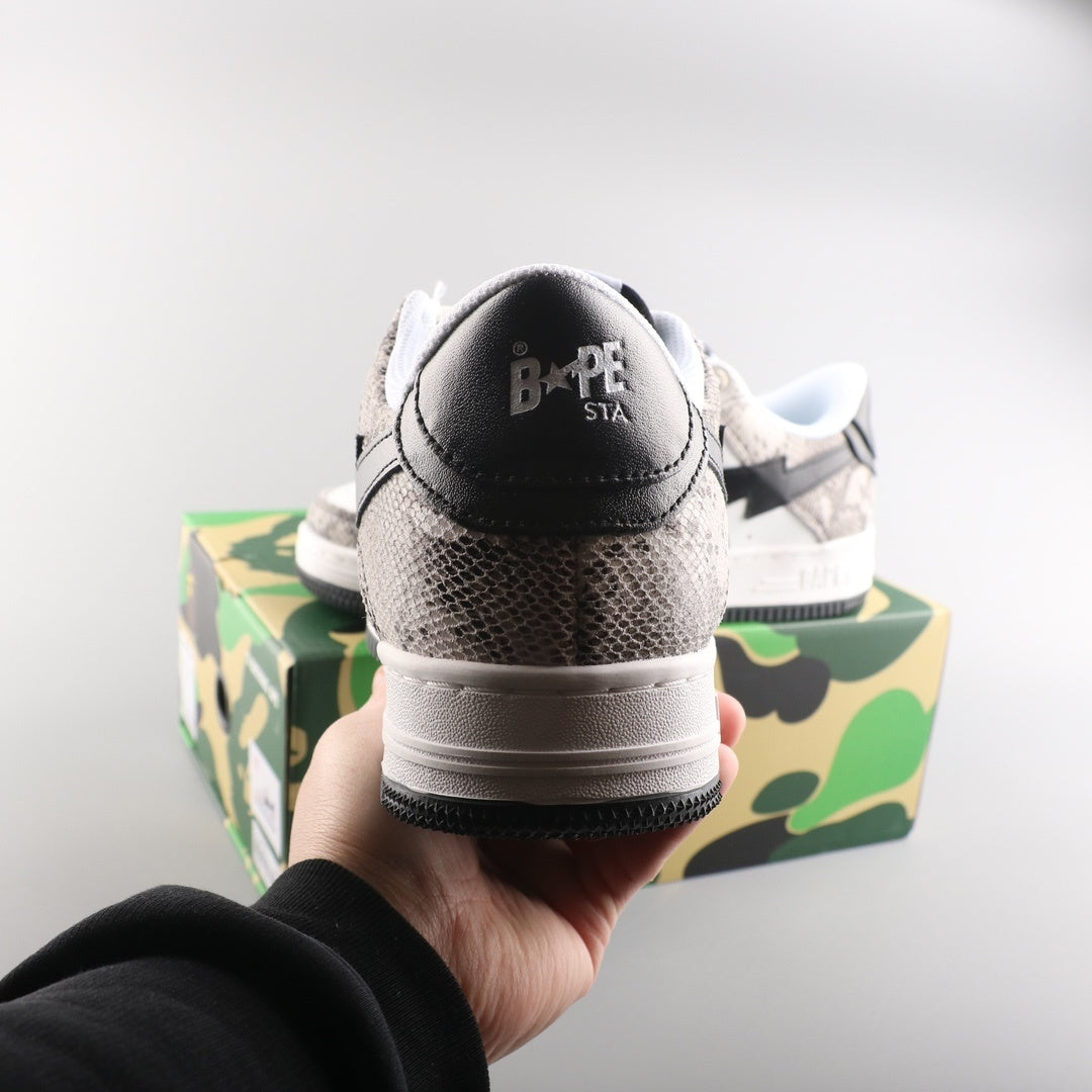 A Bathing Ape Bape Sta Low Serpentine White