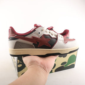 A Bathing Ape Bape SK8 Sta Vintage White Red