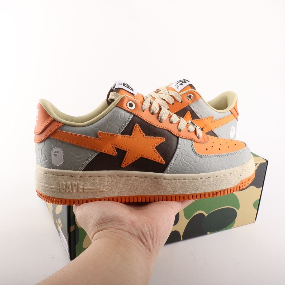 A Bathing Ape Bape Sta Grey Orange