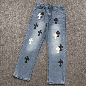 Calça Chrome Hearts Jeans Cross
