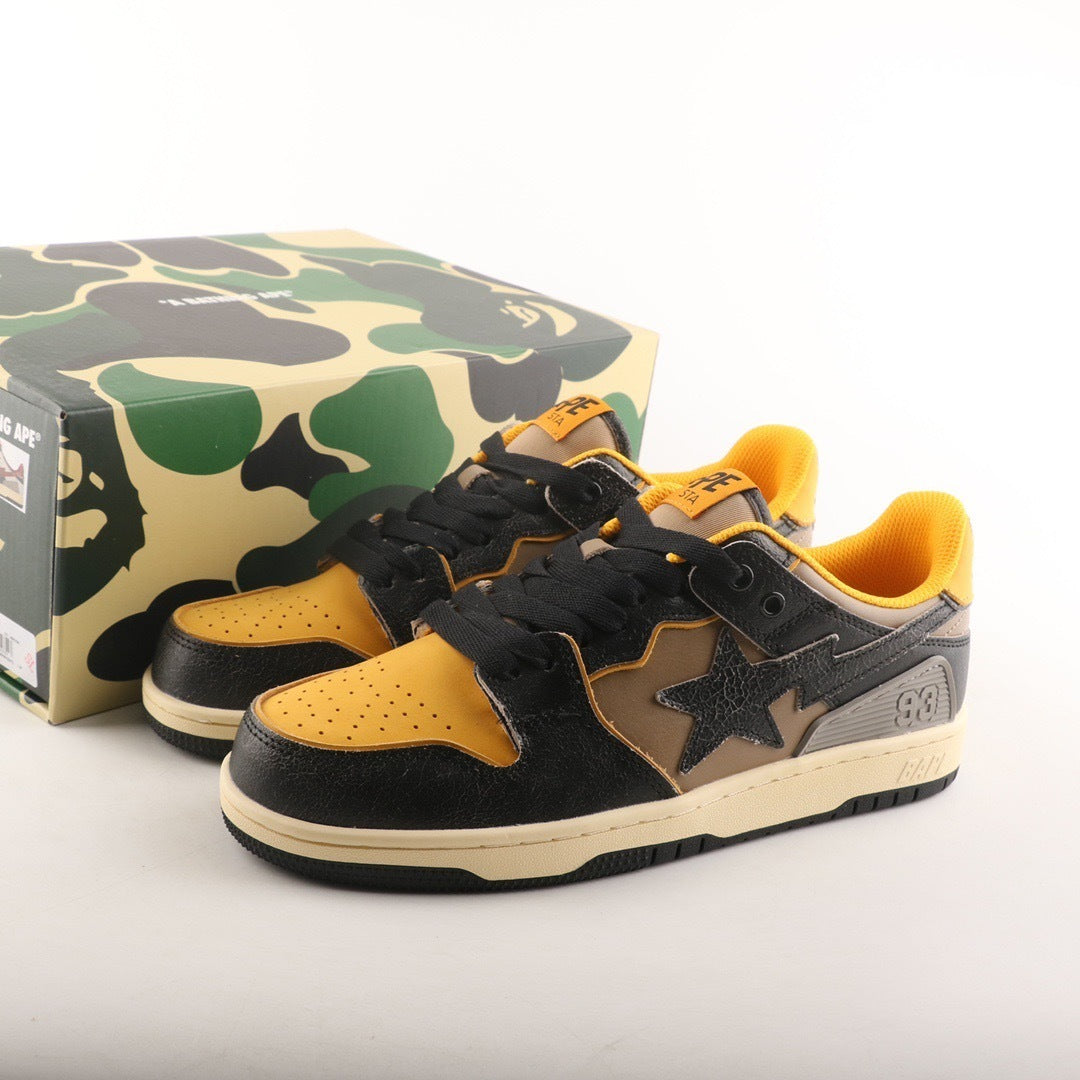 A Bathing Ape Bape SK8 Sta Vintage Black Yellow
