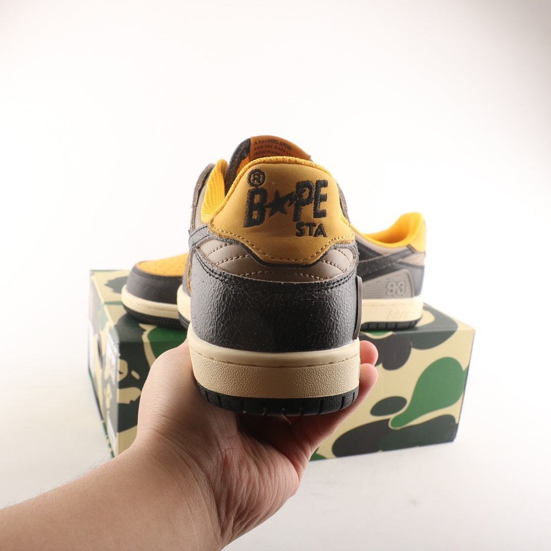 A Bathing Ape Bape SK8 Sta Vintage Black Yellow