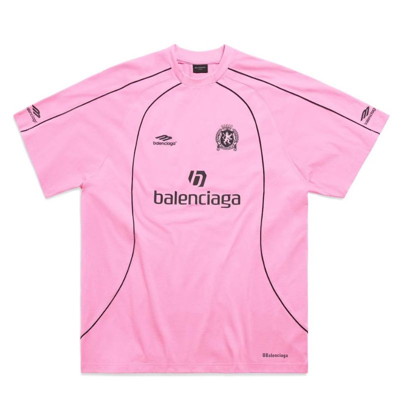 Camiseta Balenciaga Shanghai #10 Soccer Jersey Oversized Pink