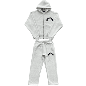 Conjunto Moletom Corteiz Arch Cinza