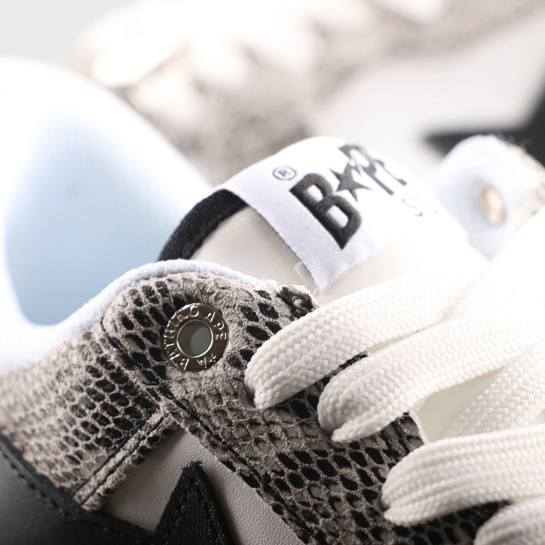 A Bathing Ape Bape Sta Low Serpentine White