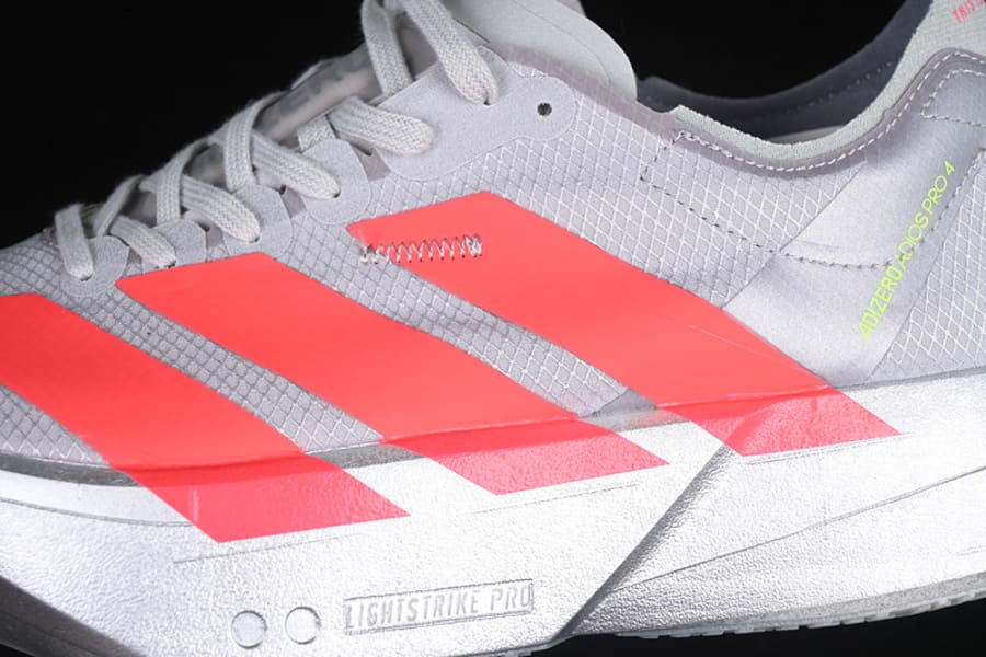 Adidas Adizero Adios Pro 4 Grey Two Lucid Red