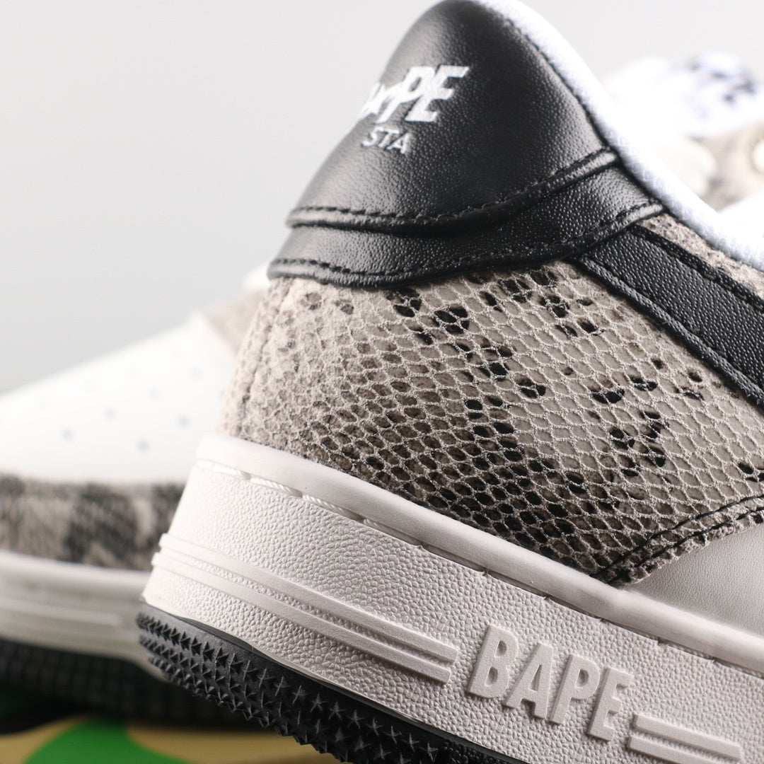 A Bathing Ape Bape Sta Low Serpentine White