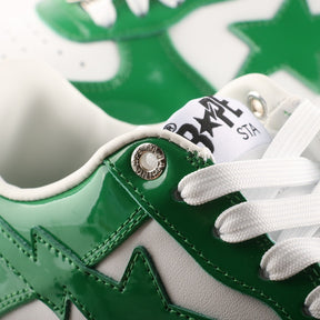 A Bathing Ape Bape Sta Patent Leather White Green