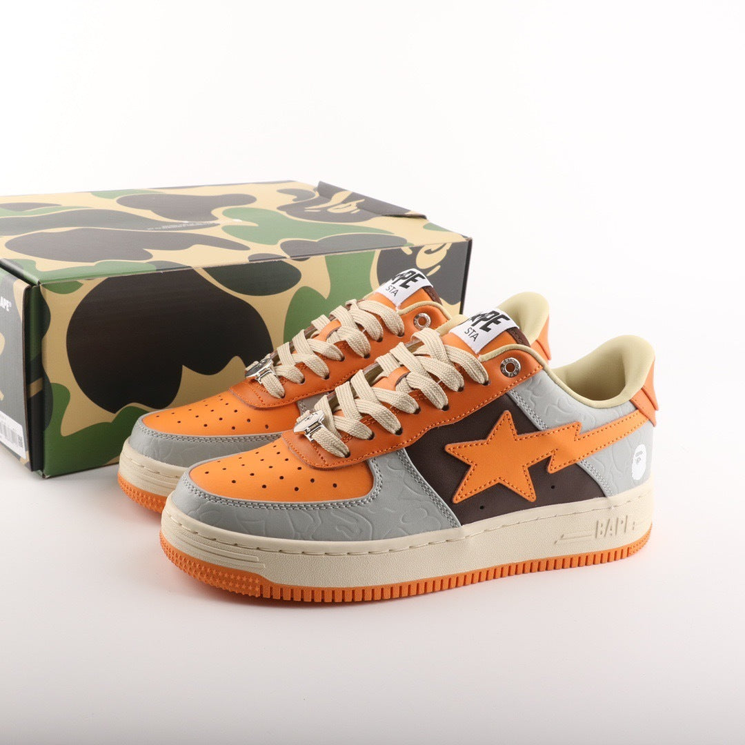 A Bathing Ape Bape Sta Grey Orange