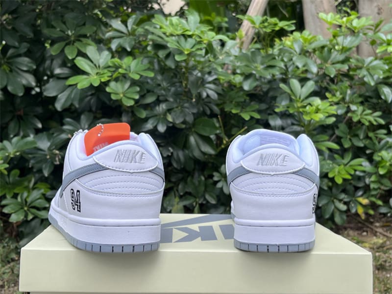 Supreme x Nike SB Dunk Low 94 White Metallic Silver