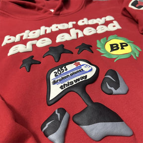 Moletom Broken Planet Brighter Days Are Ahead Ruby Red