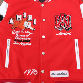 Jaqueta Amiri College Logo Patch Vermelha