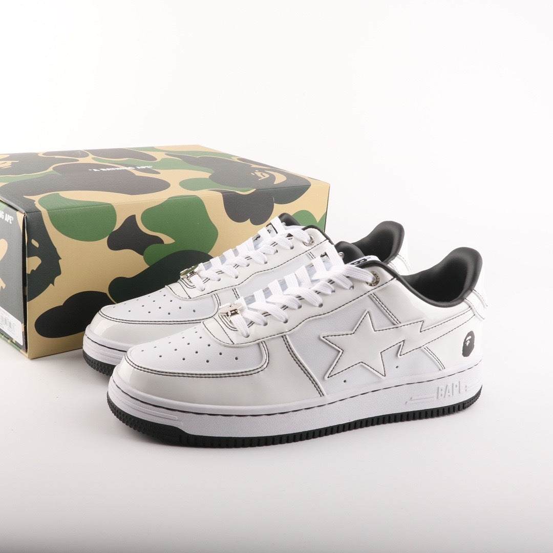 A Bathing Ape Bape Sta Black White Line