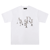 Camiseta Amiri Staggered Chrome Branca