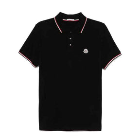 Camiseta Moncler Rib Polo Preta