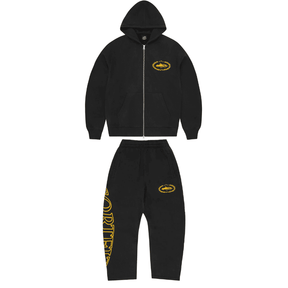 Conjunto Corteiz Superior Royale Preto/Amarelo