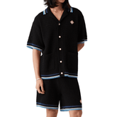 Conjunto Casablanca Crochê Gothic Preto e Azul