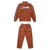 Conjunto Corteiz Veludo Marrom