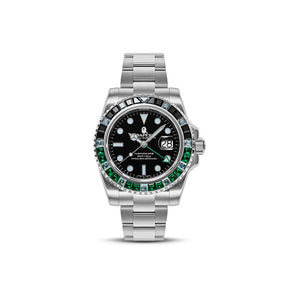 Relógio A Bathing Ape Bapex Type 2 Crystal Stone Verde/Preto