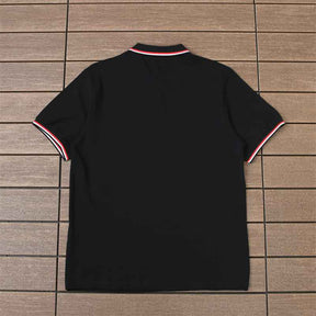 Camiseta Moncler Rib Polo Preta