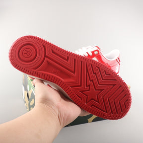 A Bathing Ape Bape Sta Patent Leather White Red