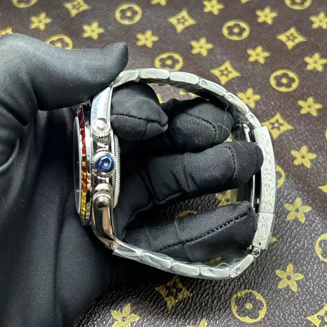 Relógio A Bathing Ape Bapex Type 4 Crystal Stone Prata