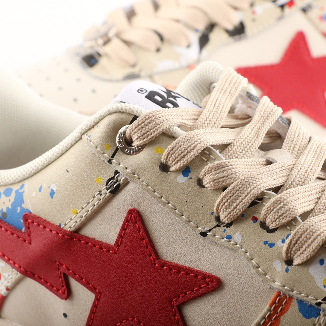 A Bathing Ape Bape Sta Paint Splatter Ivory